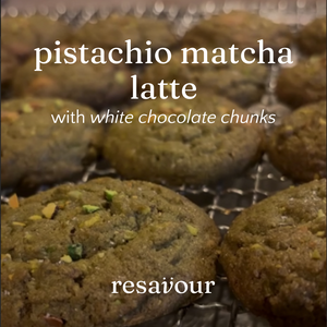 Matcha Pistachio Latte Cookies