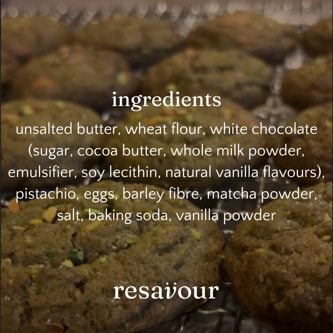 Matcha Pistachio Latte Cookies