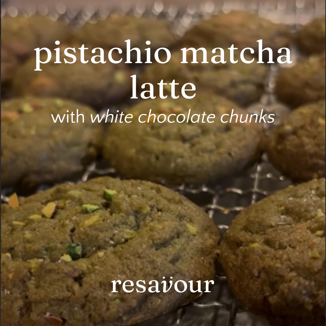 Matcha Pistachio Latte Cookies