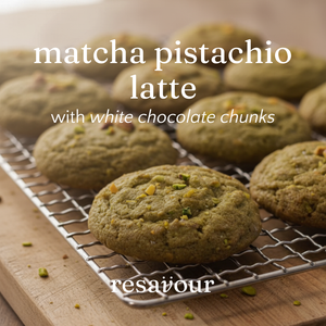 Matcha Pistachio Latte Cookies