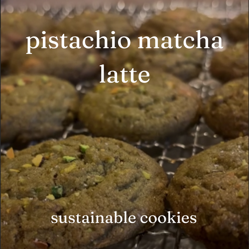 Matcha Pistachio Latte Cookies