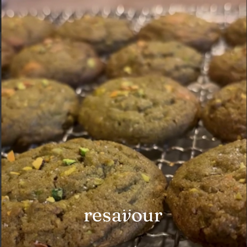 Matcha Pistachio Latte Cookies